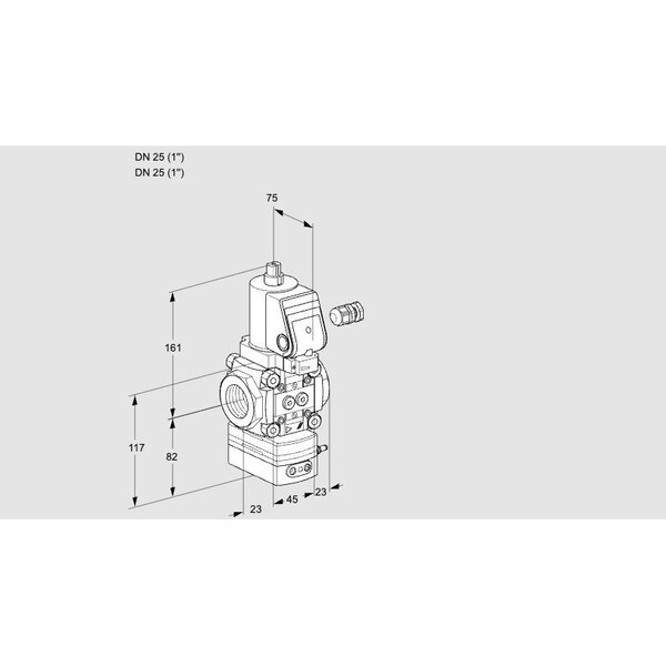Honeywell Kromschroder Gas Pressure Regulator with Solenoid Valve, 24V DC, DN15, IP65 Rated KS88032327 - main