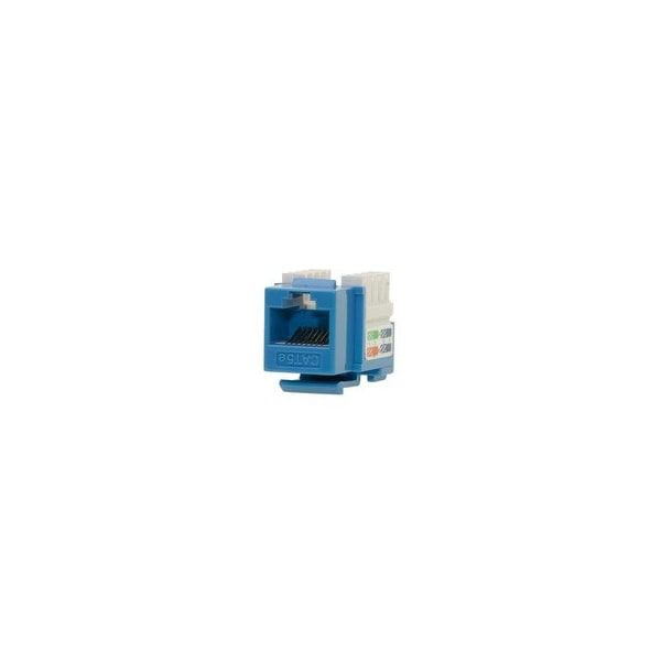 Swe-Tech 3C Cat5e Keystone Jack, Blue, RJ45 Female to 110 Punch Down FWT310-121BL - main