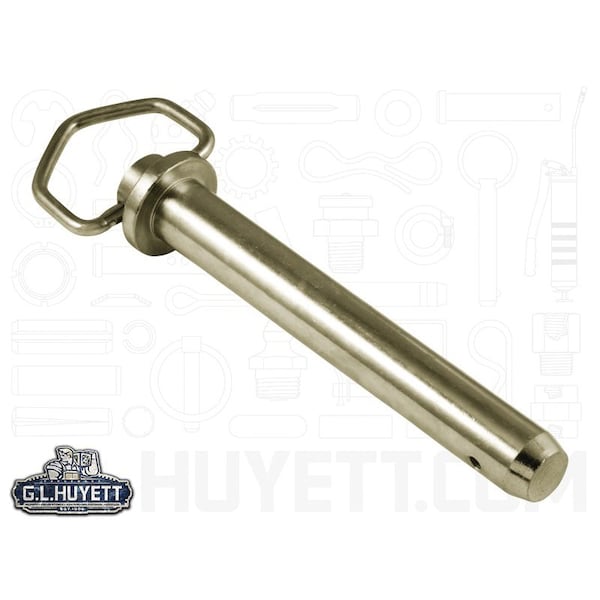 Huyett Hitch Pin, SH, Zn Yelw Med Carbon Steel, 1 Dia x 6.25 Eff L x 7.25 Shk L x .203 Hole Dia HP-1000-6250S - main