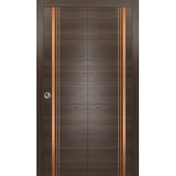 Sartodoors Sliding Closet Bi-fold Doors Planum 1010 Solid Core Modern Interior PLANUM1010BF-CA-60 x 80 (2* 30x80) - main