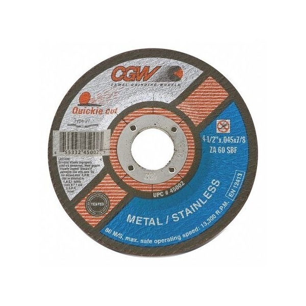 Cgw Abrasives Camel Grinding Wheels Type 27, Quickie Cut Cutoff Wheels - .045 Wheels 45007 - main