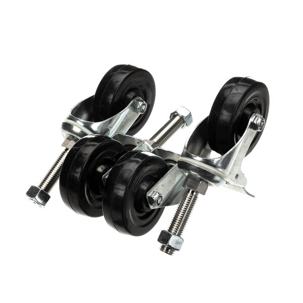Hardt Caster, 4in, Swivel, 2 with Brake, 2 without Brake Stem, 4PK 2878.S - main