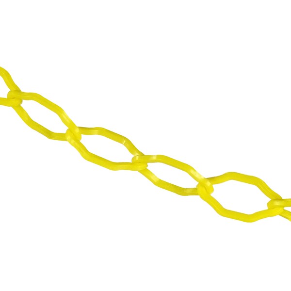 Mr. Chain 2" x 25' Yellow Gothic Plastic Safety Chain 53002-25 - main