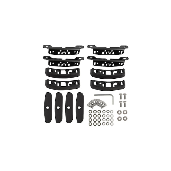 Rhino Rack ROOF RACK ACCESSORIES Fits 's RC RV Roof Racks Black Set Of 4 With Molding Pads Mounting Hardwa RCP66-BK - main