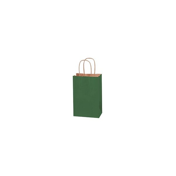 Bubblefast 250-5 1/2 x 3 1/4 x 8 3/8'' Green Tinted Shopping Bags, 250PK BFBGS114G - main