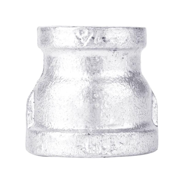 Stz Industries 1/2 in. FIP each X 3/8 in. D FIP Galvanized Malleable Iron Reducing Coupling 311UPRC-1238 - main