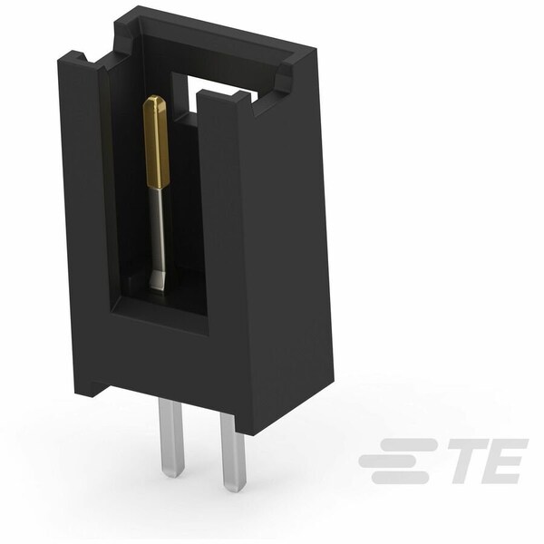 Te Connectivity Board Connector, 2 Contact(S), 1 Row(S), Male, Straight, 0.1 Inch Pitch, Solder Terminal, Detent, 280370-2 - main