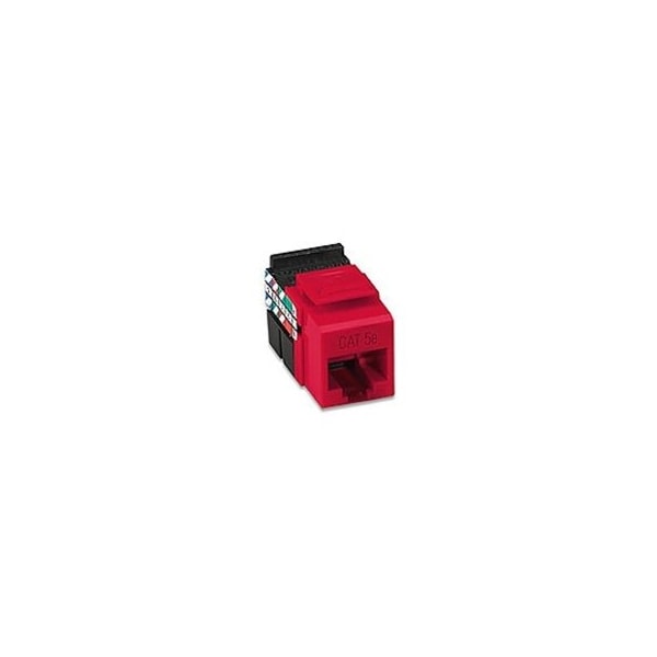 Leviton 1-Port Mod Jack 110 8W8P Utp, T568A/B Cat5E Quickport 5G108-RC5 - main