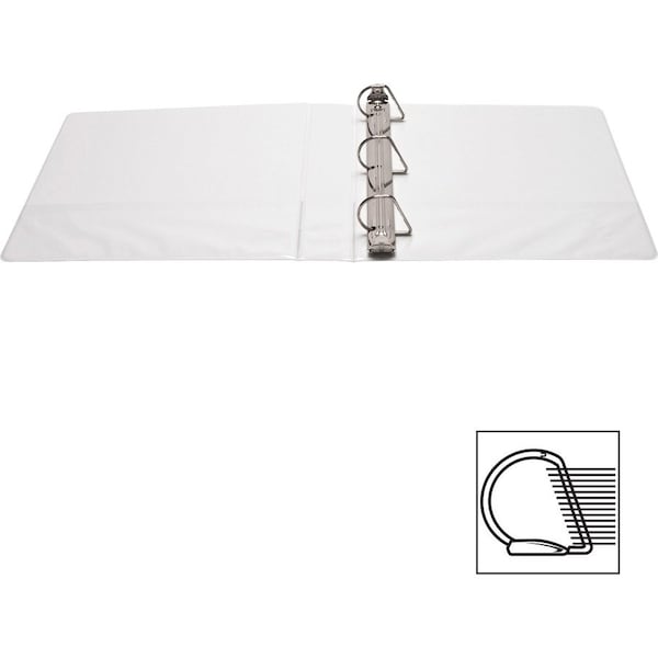 Business Source 1.5" View Binder, 375 Sheet Capacity, D-Ring, White, PK4 BSN28441BD - main