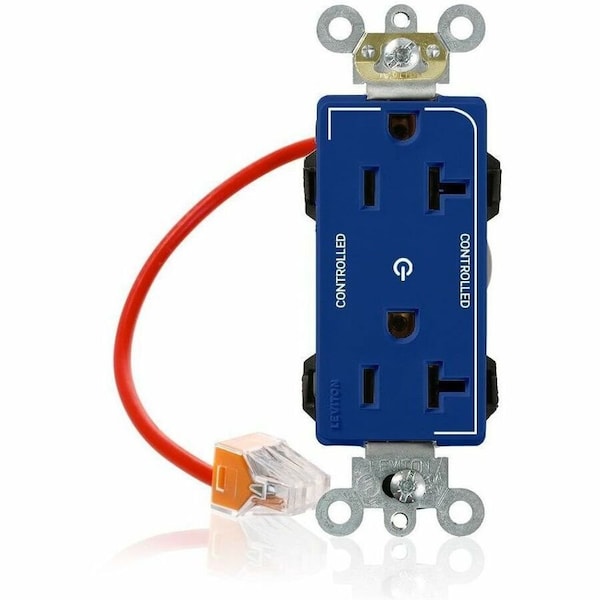 Leviton Straight Blade Receptacle, 5-20R, 20 A, 125V AC, Flush Mount, Self-Grounded M1636-2SU - main