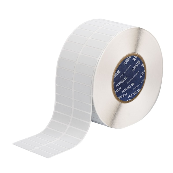 Brady Weather Resistant Polyester Outdoor Labels 0.75 in H x 1.5 in W White 10000/RL THT-6-8591-10-WT - main
