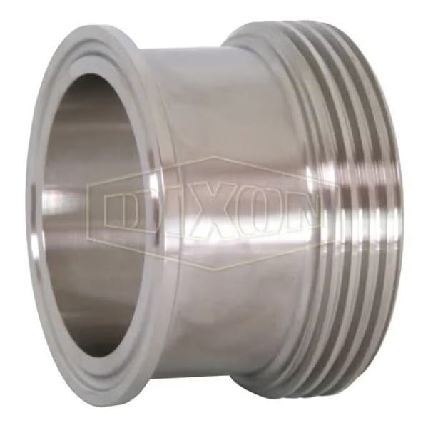 Dixon Clamp Adapter, 2 in, Clamp x Thread Beveled Seat, 304 SS, Domestic 17MP-15-G200 - main