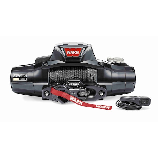 Warn Vehicle Mounted Recovery Winch 12 Volt Electric 10000 Lb Capacity Spydura Synthetic Rope 110100 - main
