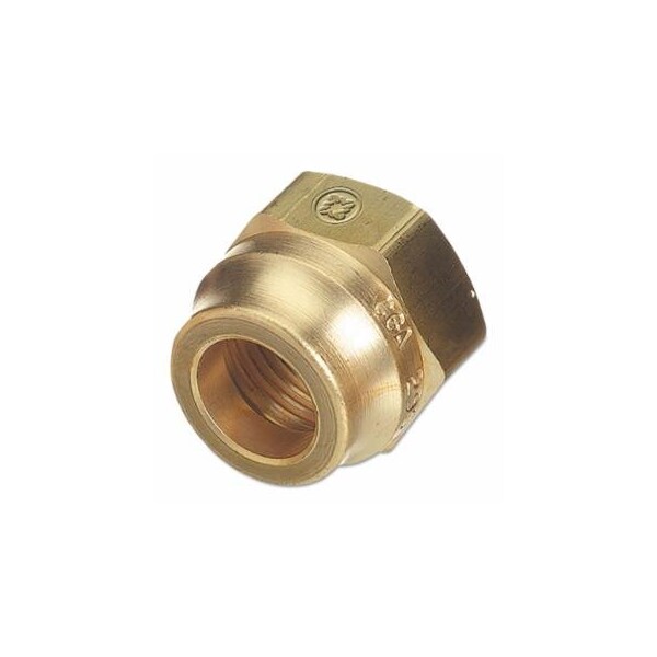Western Enterprises Brass SAE Flare Tubing Connections, Nut, 500 PSIG, Brass, 0.75 in - 16, 10PK 312-F-30 - main
