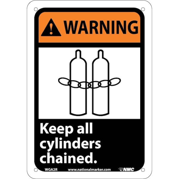 Nmc Warning Keep All Cylinders Chained Sign, WGA2R WGA2R - main