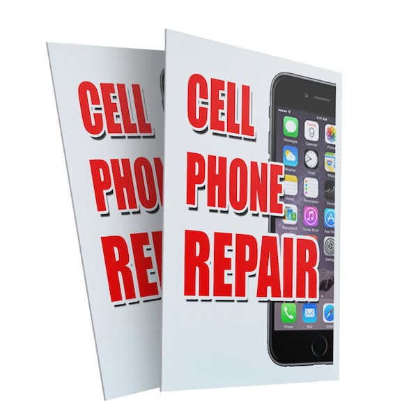 Signmission Cell Phone Repair, Plastic Signs Only 24 Inch x 36 Inch, Corrugated Plastic, 2PK CSB-2436-2PACK-Cell Phone Repair - main