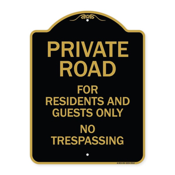 Signmission Black & Gold, 18 Inch x 24 Inch, Heavy Gauge Aluminum A-DES-BG-1824-9912 - main