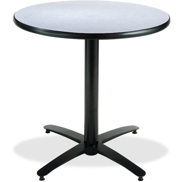 Kfi Round Bistro Table, Grey Nebula, 42"Dx29"H, HPL Top, Gray Nebula T42RD-B2125-GYN - main