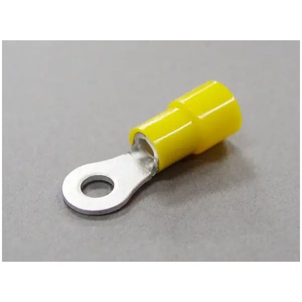 Nichifu Eco-Friendly Polycarbonate Insulated Ring Terminals, Stud #8, AWG 12-10 TMEX 5.5-4-YEL - main