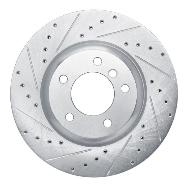 Dynamic Friction Co DFC Brake Rotor - Drilled and Slotted - Silver 631-31096L - main