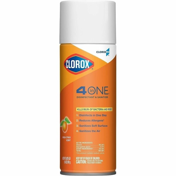 Clorox 4-in-1 Disinfectant/Sanitizer Spray, 14 oz, Citrus 31043 - main