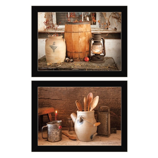 Homeroots Set Of Two The Nail Keg 6 Black Framed Print Wall Art, 2PK 407211 - main