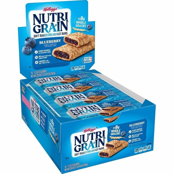 Keebler Nutri-Grain Soft Baked Breakfast Bars, Asstd: Apple, Blueberry, Strawberry, 1.3 oz Bar, PK48 KEE05872 - main