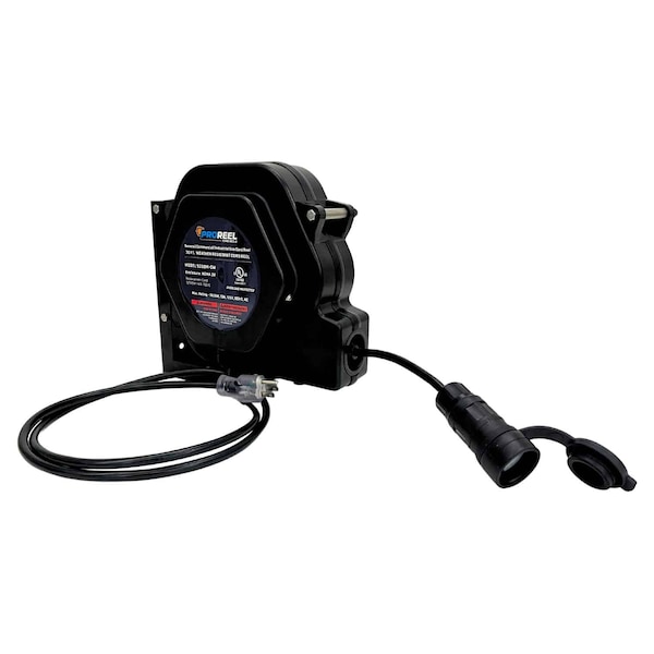 Alert Reel Mfg ProReel Retractable Cord Reel, 13 Amp, 30' 14/3 SJTOOW, NEMA 3R Indoor/Outdoor, Single Outlet 5330M-SW - main