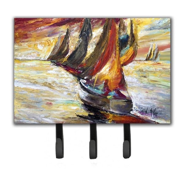 Carolines Treasures Red Sails Sailboat Leash and Key Holder JMK1062TH68 - main