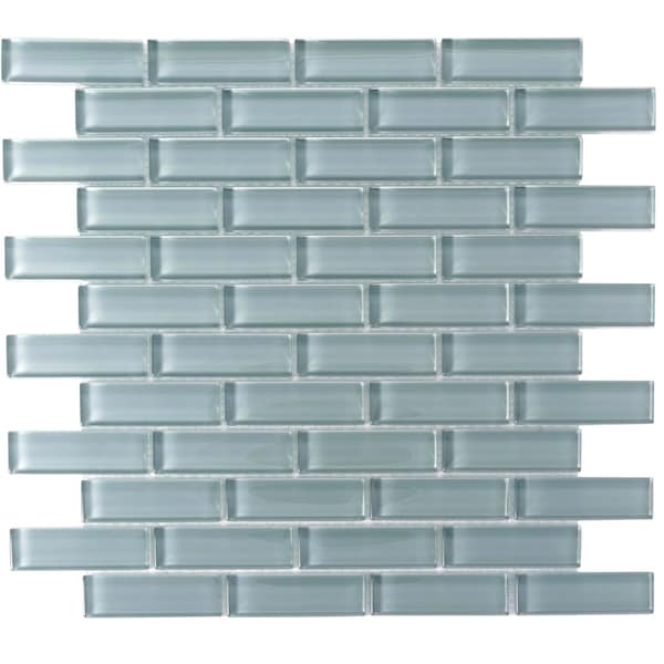 Apollo Tile Stone Blue 11.9 in x 11.9 in Glass Glossy Floor and Wall Mosaic Tile 4.92 sqft/case, 5PK APLBR88095A - main