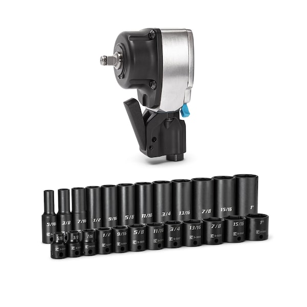 Capri Tools 3/8 in. Drive 6-Point Impact Bundle, SAE, 25-Piece CP53000-25SIB - main
