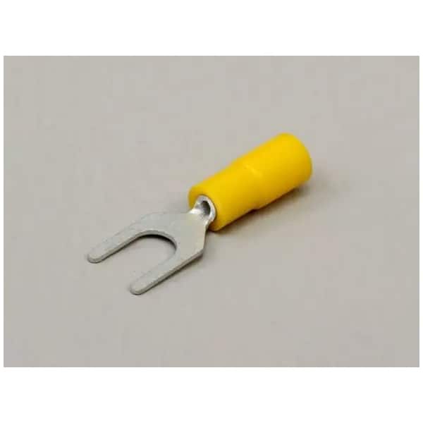Nichifu Eco-Friendly Polycarbonate Insulated Spade Terminals, Stud 10, AWG 24-20 TMEX 0.3Y-5-YEL - main