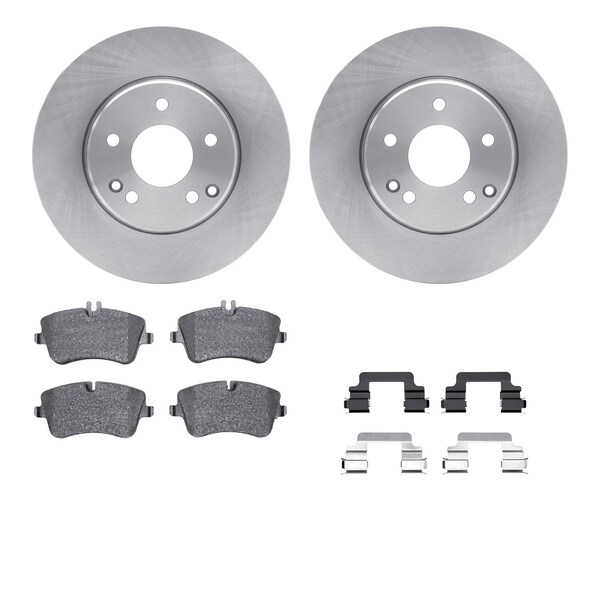 Dynamic Friction Co DFC Rotors with EURO 5000 Ceramic Brake Pads includes Hardware 6612-63266 - main
