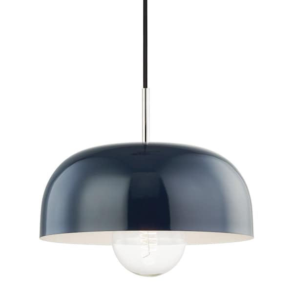 Mitzi Avery 1 Light Pendant 14 In. Polished Nickel/Navy H199701L-PN/NVY - main