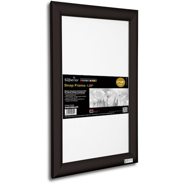 Seco Poster Snap Frame, 27" x 40", Black SN2740BLACK - main