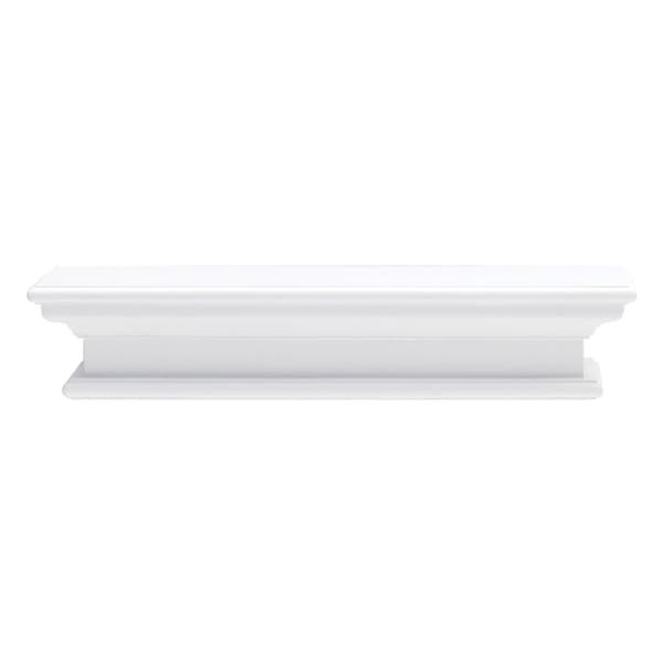 Homeroots 23in Classic White Floating Wall Shelf 397787 - main