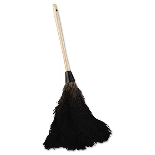 Pinpoint Professional Ostrich Feather Duster with 10 in. Wood Handle - Black PI3204864 - main