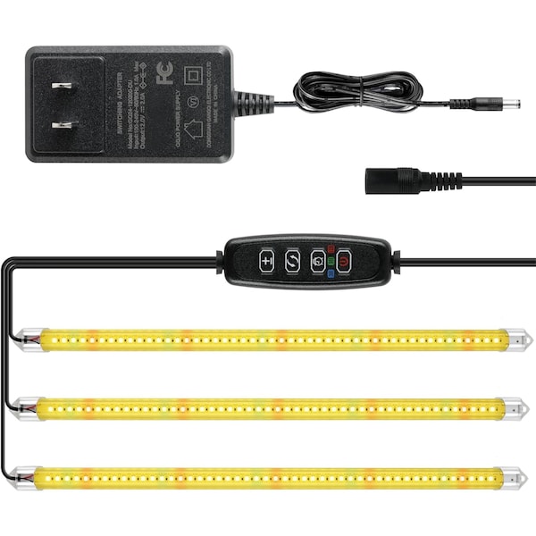 Ipower 40W LED Plant Grow Light Strips Full Spectrum for Indoor Plants with Auto ON/Off 3/9/12H Tim GLLEDXSTRIPSYLW40T - main