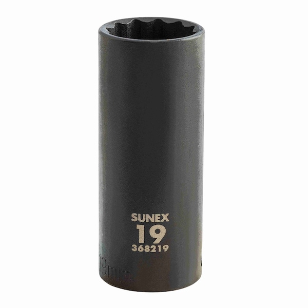 Sunex 3/8 in Drive 19Mm 12-Point Deep Impact Socket 368219 - main