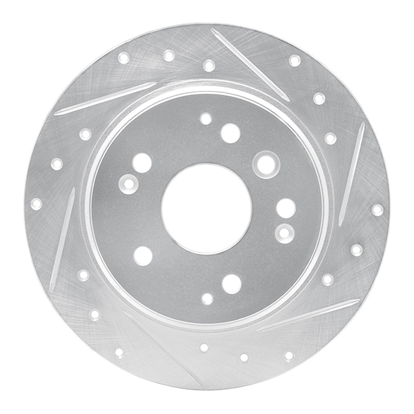 Dynamic Friction Co DFC Brake Rotor - Drilled and Slotted - Silver 631-58019R - main