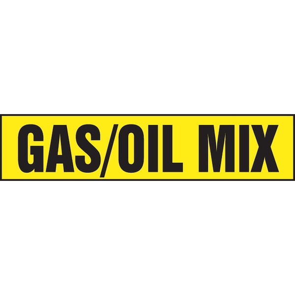 Accuform SAFETY LABEL GAS OIL MIX 2 in X 9 in LCHL576 - main