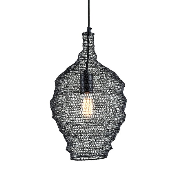 Troy Lighting Wabi Sabi 1 Light Pendant 12 In. Black F6775-SBK - main