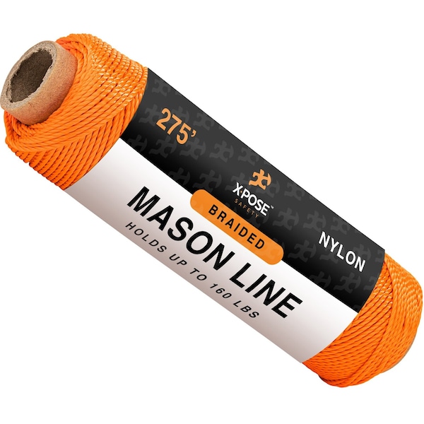 Xpose Safety Nylon Twine, 275 ft Orange Synthetic String for Crafts, Camping, Garden, Marine & Construction NTO-275-X - main