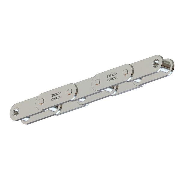 Senqcia C2040SSR100 Conveyor Series Double Pitch Riveted Standard , 100 ft OAL, 1P, .312 Dia x .313 W, 304SS S-C2040SSR100 - main