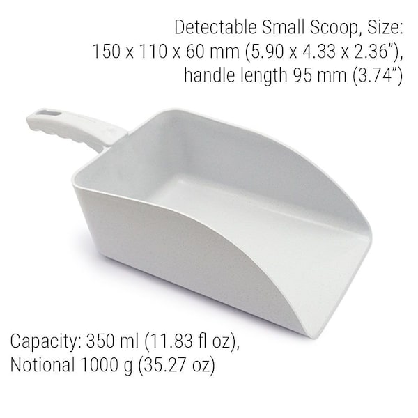 Detectamet Scoop, 5.9 in L, White, PK5 514-S086-P06-Z03 - main