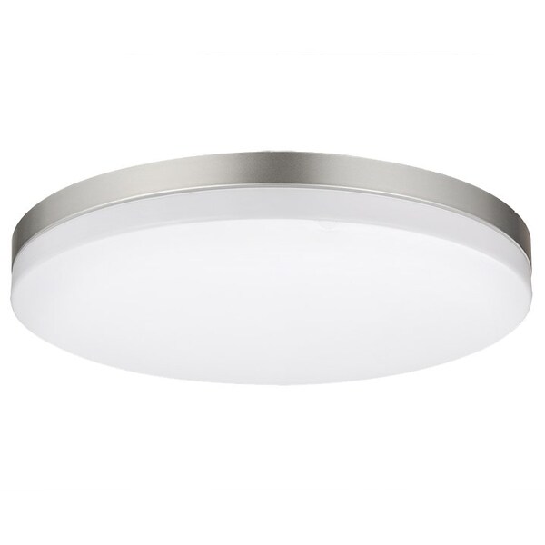 Sunlite LED 10in. Brushed Aluminum Slim Flush Mount Ceiling Light Fixture, 15W 80W Equiv 2700K-5000K 87767-SU - main