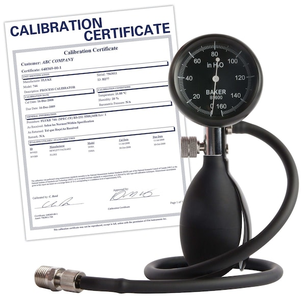 Baker Instruments Squeeze Bulb Pressure Calibrator B1600-NIST - main