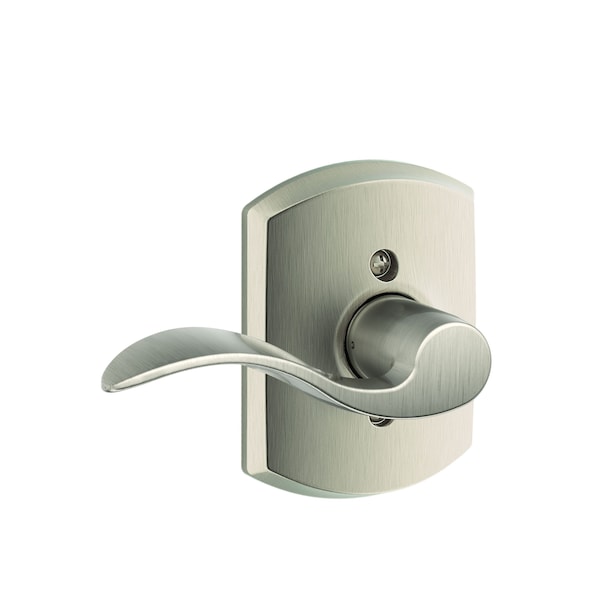 Schlage Residential Right Hand Accent Lever with Greenwich Rose Interior Active Trim with 12326 Latch and 10269 F59ACC619GRWRH - main