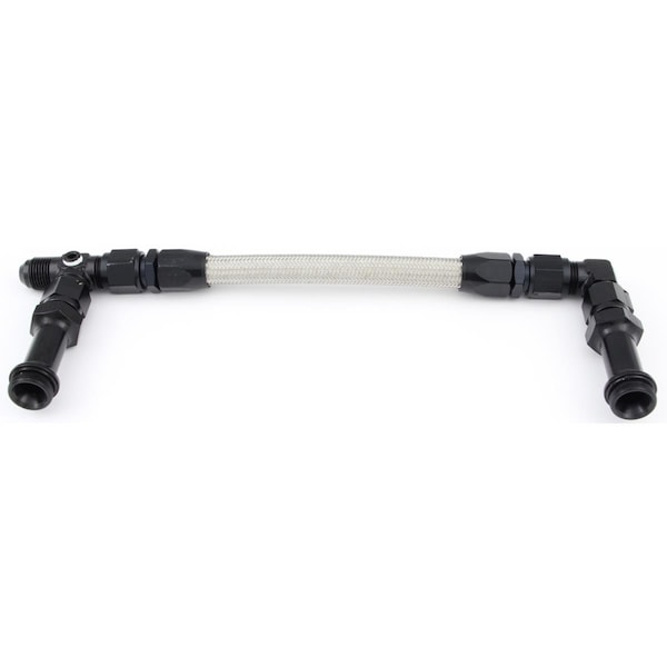 Fragola 920005-BL 0.88-20 in. Dual Inlet 4500 -8 AN Fuel Line Kit, Black FRG920005-BL - main