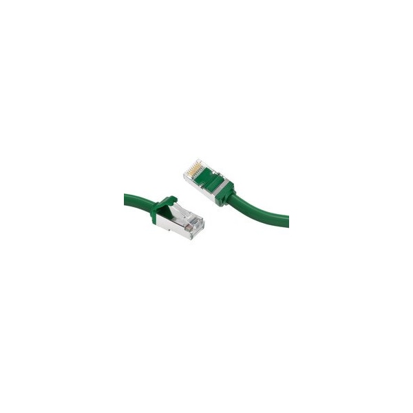 Cable Wholesale Slim Cat8 Green S/FTP Ethernet Patch Cable, Molded Boot, 40Gbps - 2000MHz, 6mm OD, 4-Pair 28AWG 13X8-65105 - main